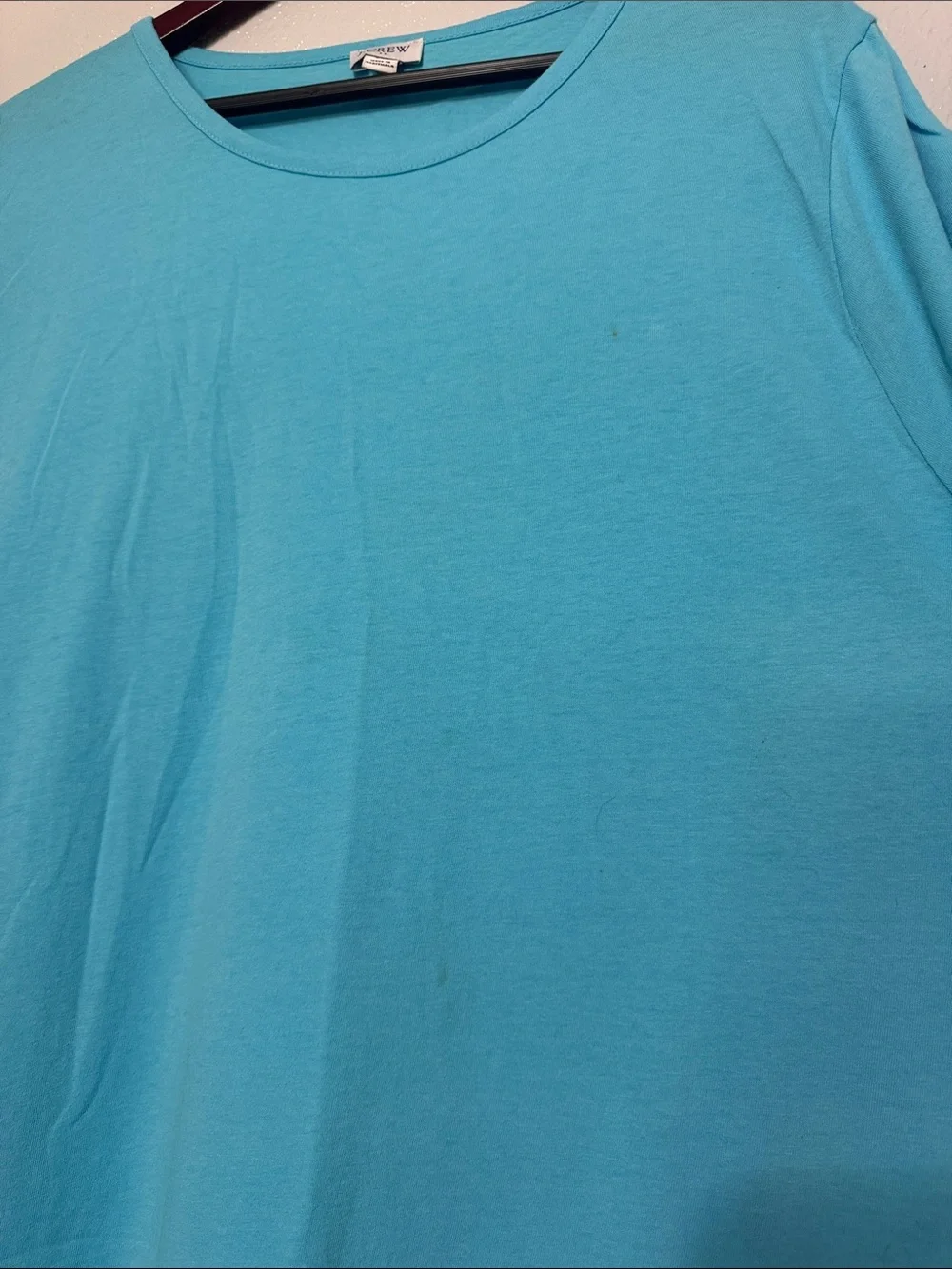 J.Crew Bright Turquoise Blue Short Sleeve Crewneck Tunic Top 2X